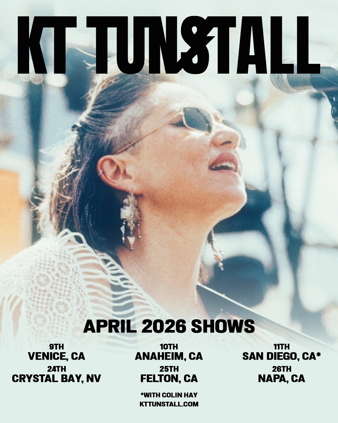 KT Tunstall Three Decades Tour Poster 2026